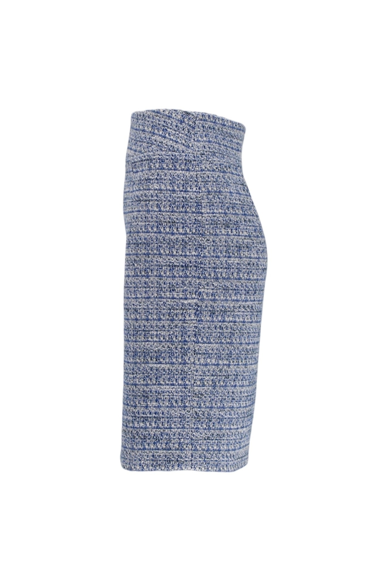 Textured blue and gray skirt on a white background