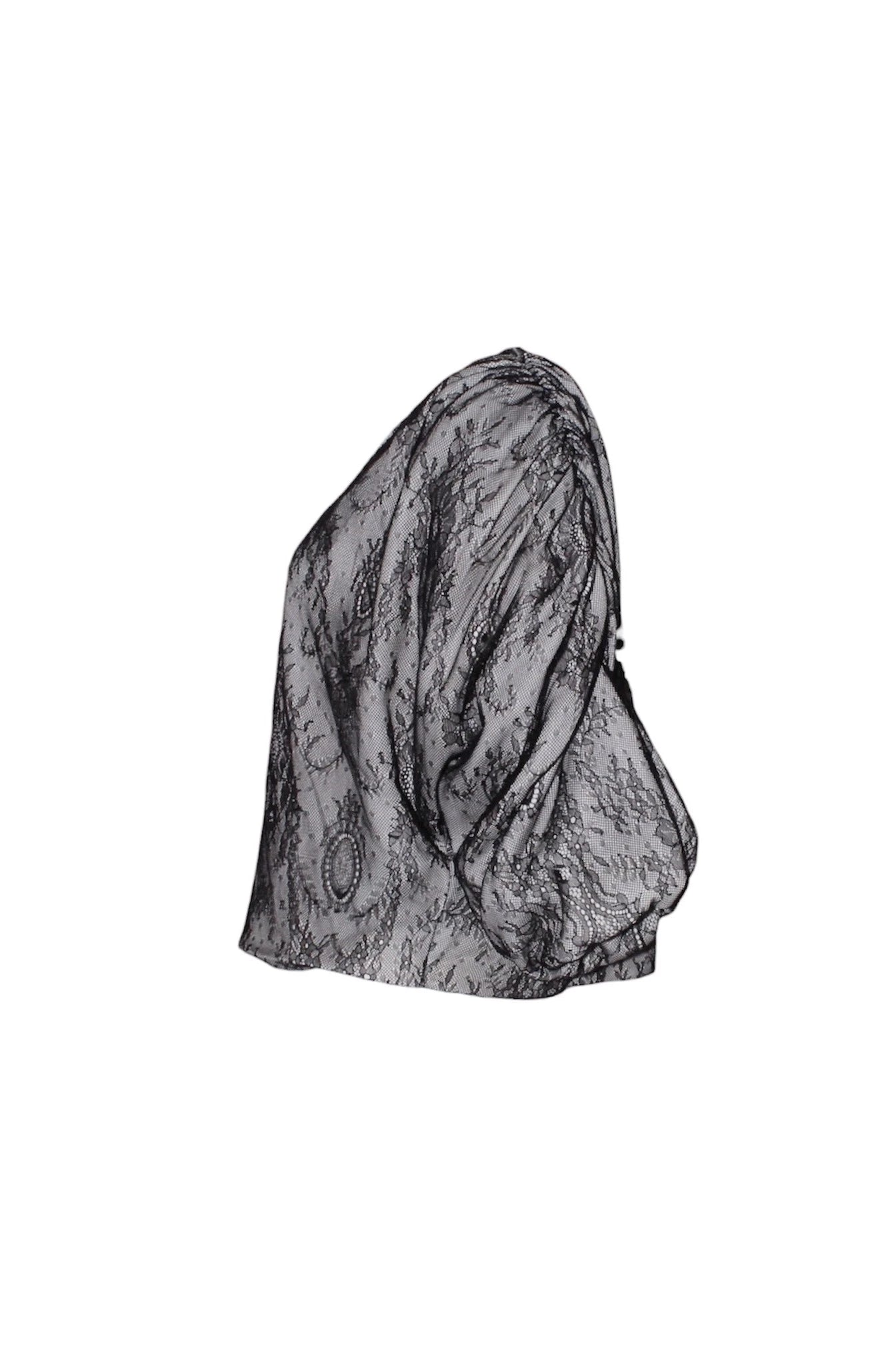 Gray patterned headscarf on a white background