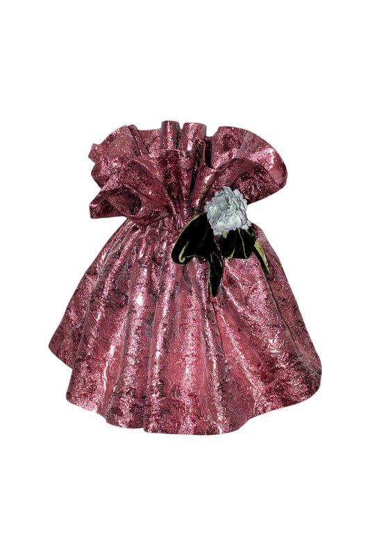 BLUSH METALLIC Mini Skirt