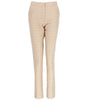 Beige patterned pants on a white background