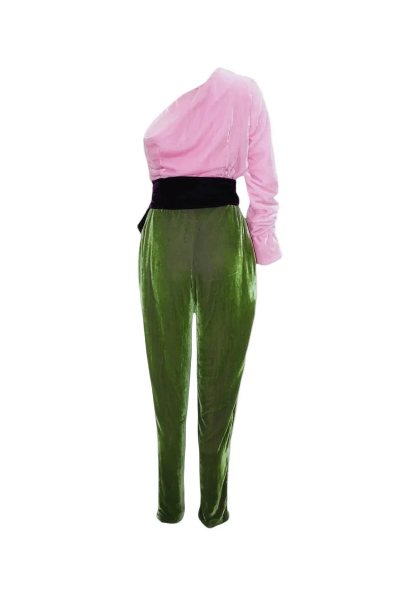 Sample VELVET COLORBLOCK Jumpsuit