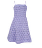 Purple floral dress on a white background