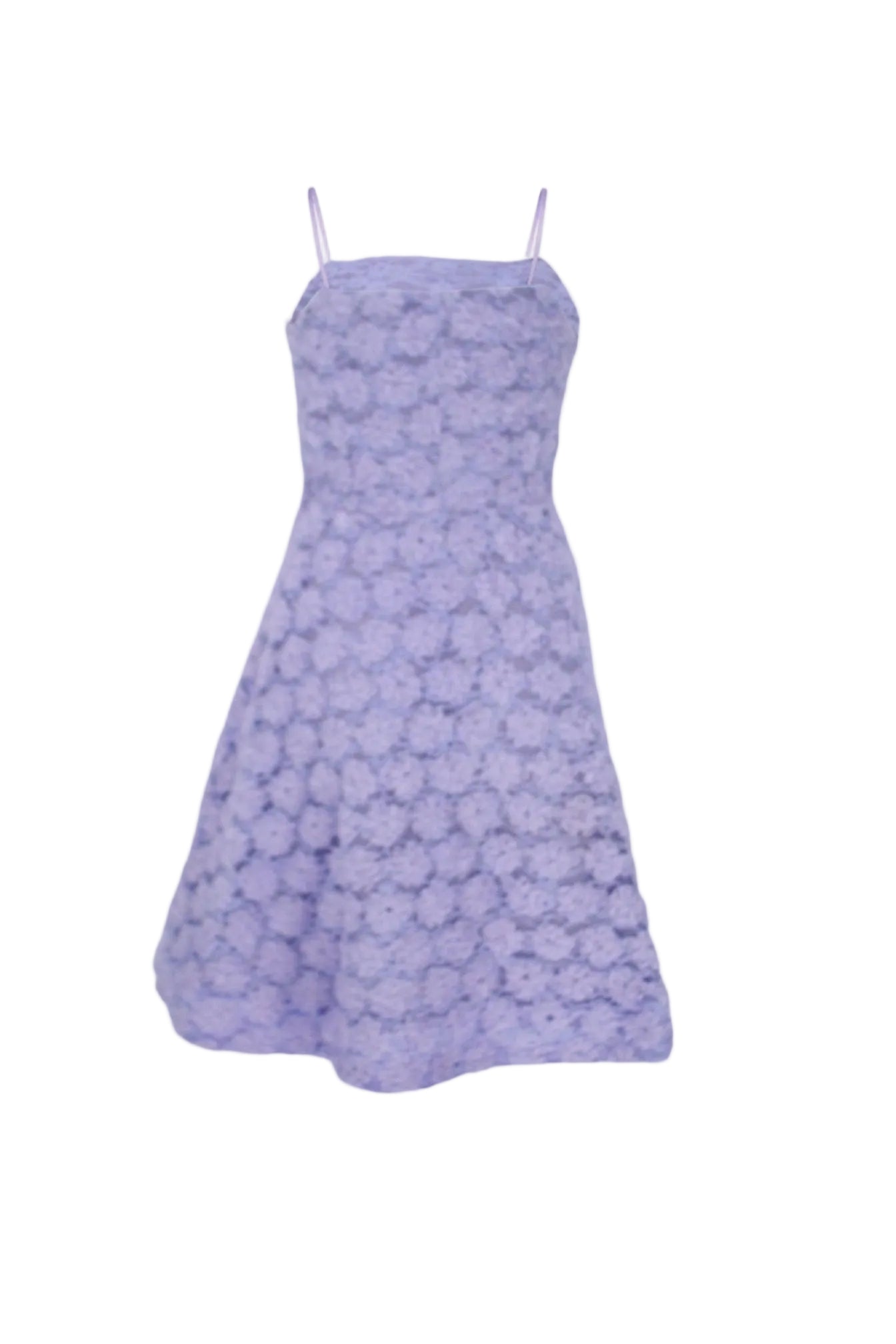 Purple floral dress on a white background