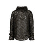 Black lace dress on a white background