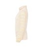 Folded cream-colored fabric on a white background