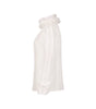White strapless dress on a white background