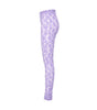 Purple floral-patterned leggings on a white background