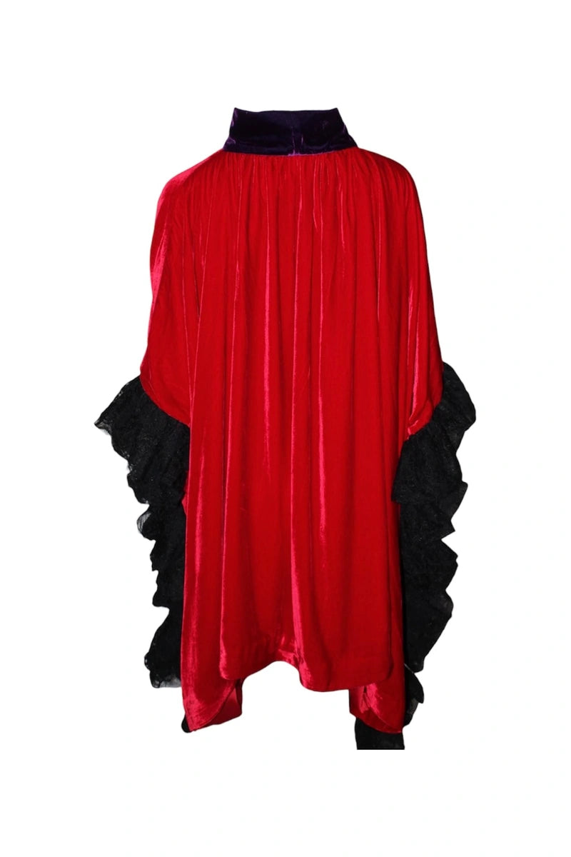 Sample SCARLET VELVET Cape Dress