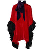 Sample SCARLET VELVET Cape Dress