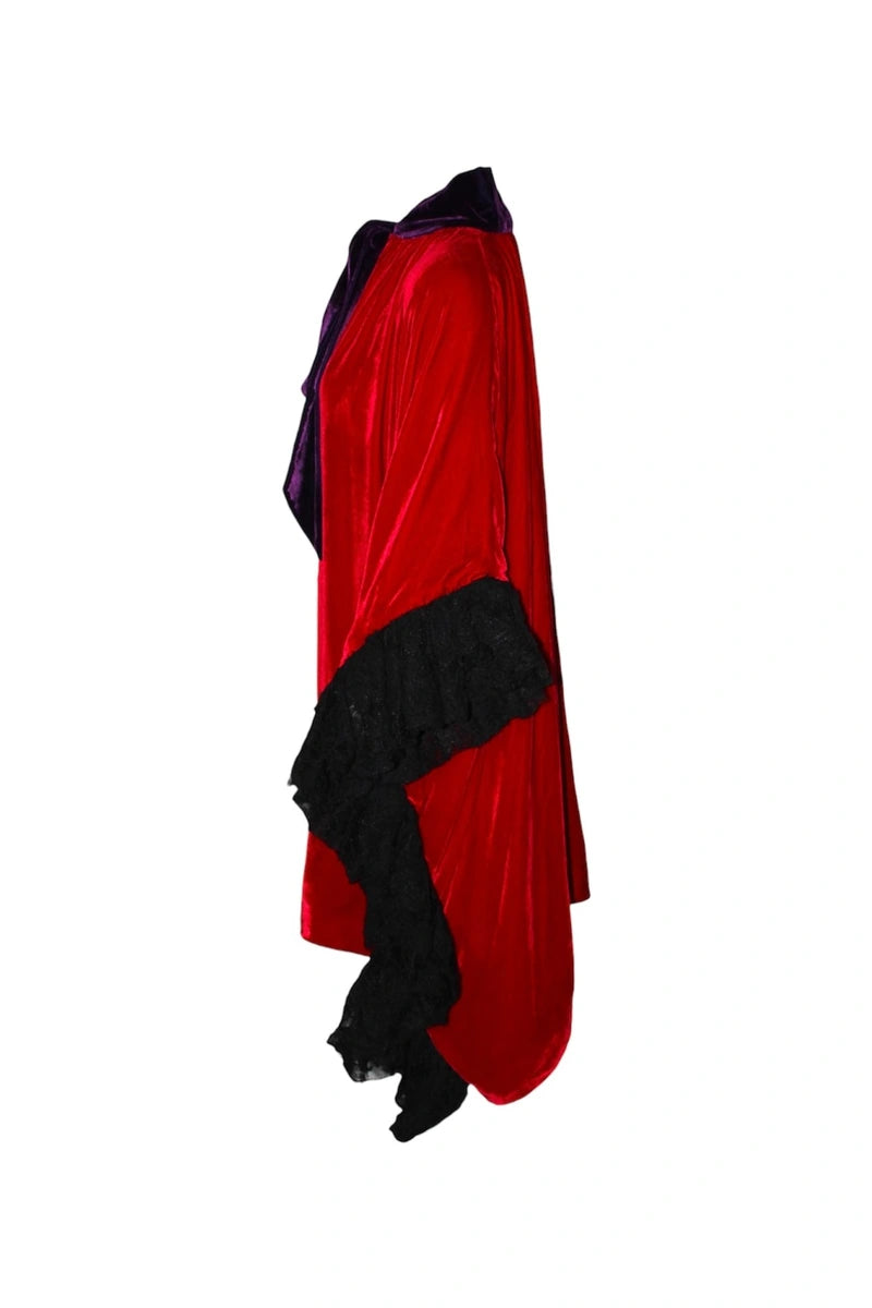 Sample SCARLET VELVET Cape Dress