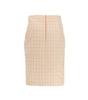 Beige patterned skirt on a white background