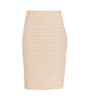 Beige textured skirt on a white background