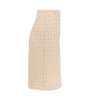 Beige patterned skirt on a white background