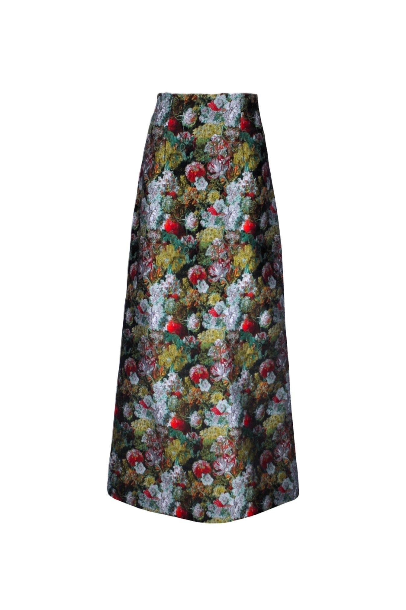 Floral patterned skirt on a white background