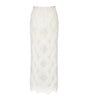 White lace skirt on a white background