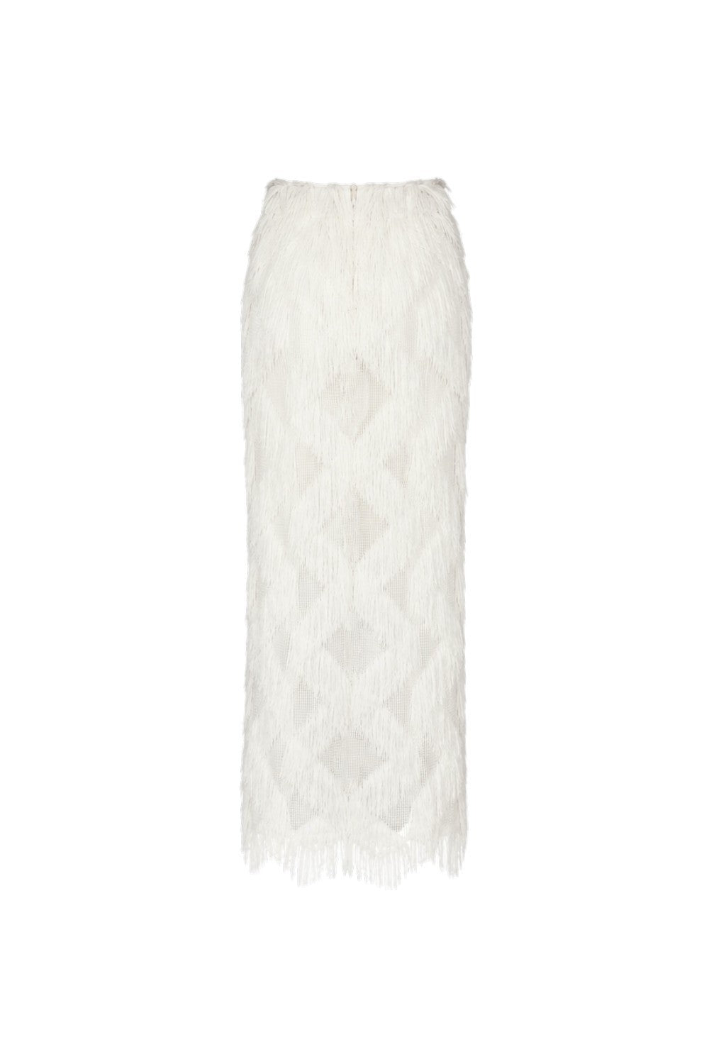 White lace skirt on a white background