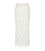 White lace skirt on a white background