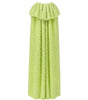 Green textured dress on a white background