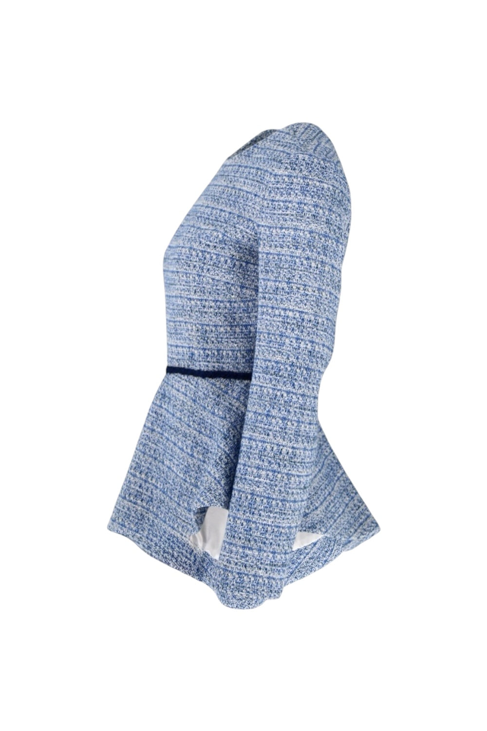 Blue textured scarf on a white background