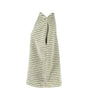 Textured green and white bag on a white background