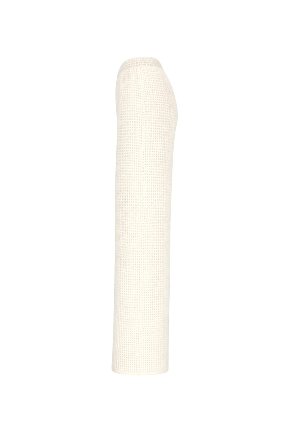 White cylindrical object on a white background